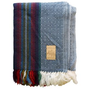 Alpaca Blanket (Blue/Teal Pattern)